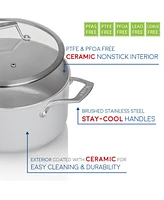 Techef - CeraTerra - 2.8 Quart Soup Pot with Cover