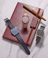 Citizen Eco-Drive Unisex Blue Leather Strap Watch 38mm