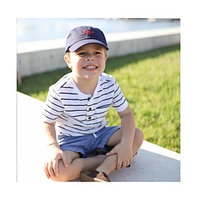 Bits & Bows Boys Lobster Baseball Hat in Navy