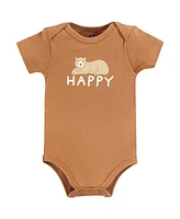 Hudson Baby Boys Unisex Soft Cotton Bodysuit Triple Pack