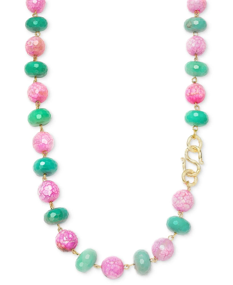 Michael Gabriel Designs Gold-Tone Mixed Bead 18" Collar Necklace