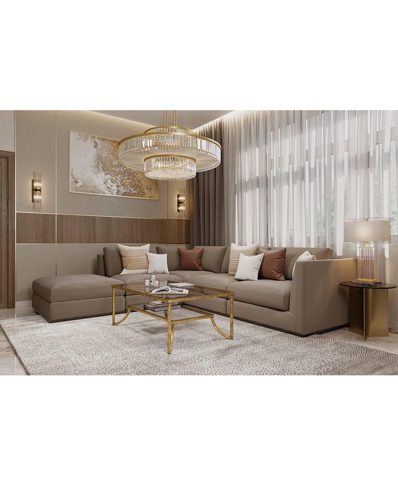 Stiffel Palais 20 1/4" High Black and Warm Brass 2-Light Wall Sconce
