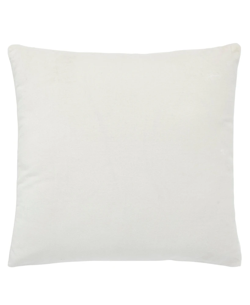 Ihi Home Solid Velvet Pillow Front and Back Velvet, 22"Sq