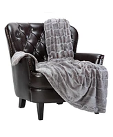 Chanasya Premium Luxurious Soft Faux Frost Tip Fur & Velvety Mink Throw Blanket - Super Cozy for Sofa Chair Couch Bed Living Room