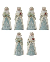 Slickblue Winter Santa Figurine Set of 6 for Seasonal Decor
