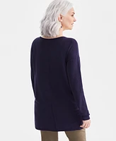 Style & Co Women's Seam-Front Boat-Neck Tunic Sweater, Created for Macy's