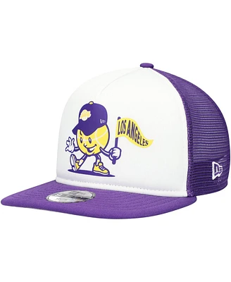New Era Big Boys and Girls White/Purple Los Angeles Lakers Court Sport Mascot 9FIFTY Snapback Hat