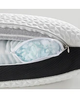 Clara Clark Cool Choice Adjustable Memory Foam Pillow - Side Sleeper - King