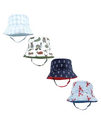 Hudson Baby Boys Sun Protection 4-Piece Headwear Collection