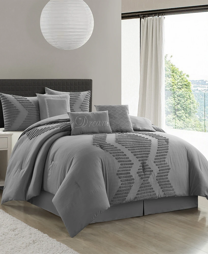 Stratford Park Galatea Tufted Embroidery 7-Pc. Comforter Set