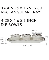 Certified International Regency 4 Pc. Tray and Condiment Bowls