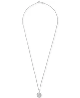 Diamond Cluster 18" Pendant Necklace (1/10 ct. t.w.) in Sterling Silver, Created for Macy's (A $170 Value)