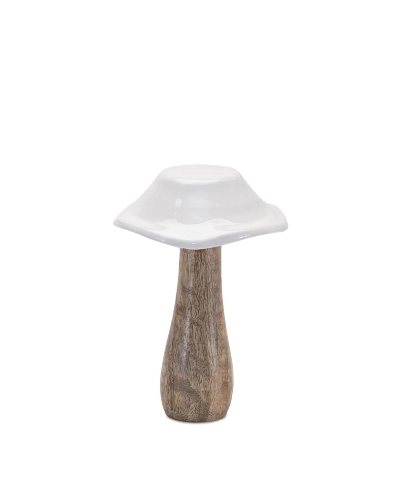 Slickblue Mushroom Figurine Set of 4 Whimsical Decor for Home and Garden