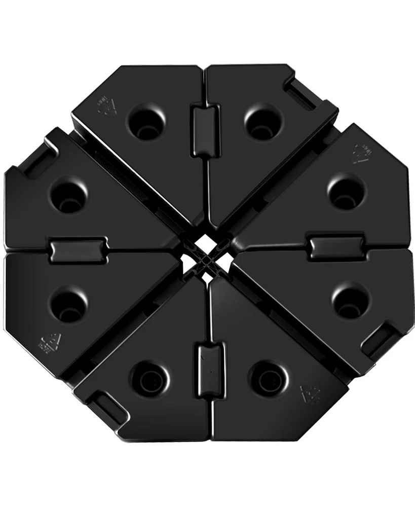 Skonyon 4 Pieces Patio Cantilever Offset Umbrella Weights Base Plate Set