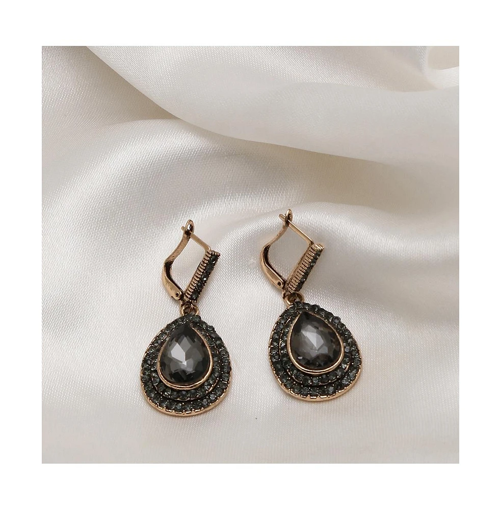 Sohi Women's Stone Drop Earrings