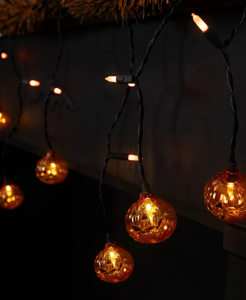 Northlight Lighted Pumpkin Curtain Icicle Lights - 5.25'