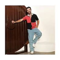 Campus Sutra Men's Crimson Red & Jet Black Maxi Checkers Shirt