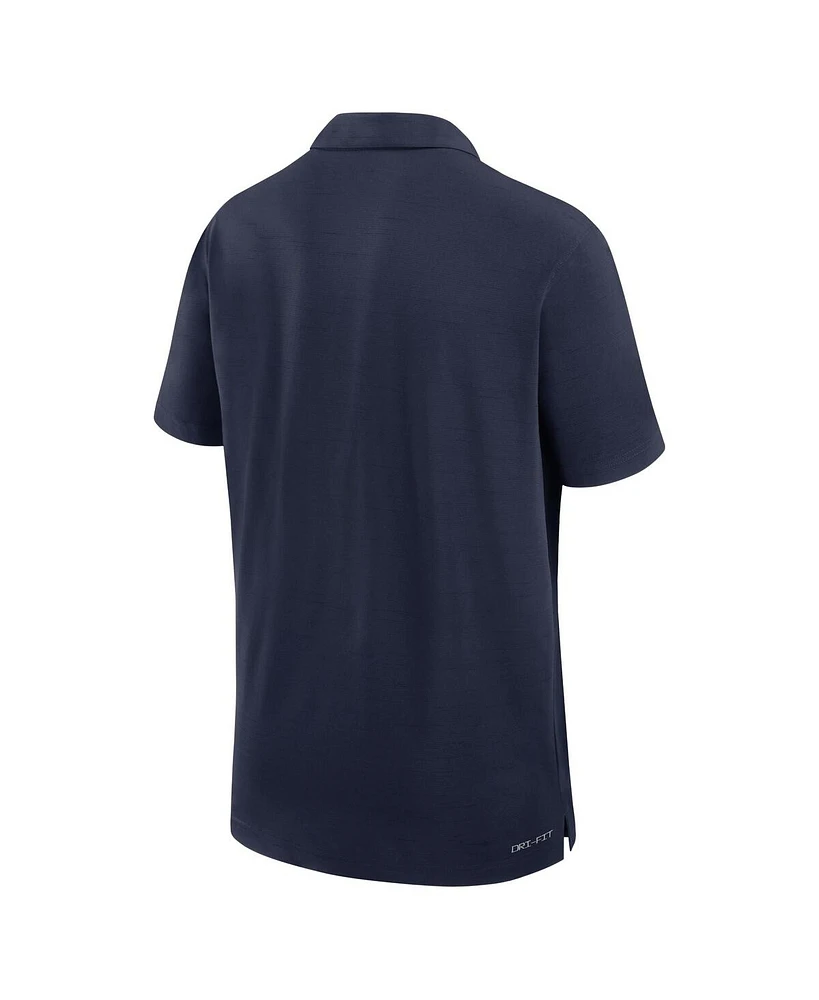 Jordan Men's Navy Michigan Wolverines Sideline Woven Performance Polo