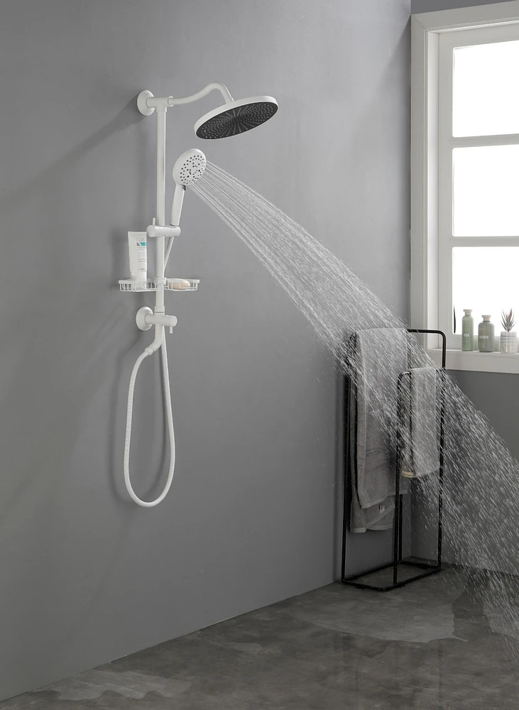 10" Rain Shower System with Hand Shower & Soap Dish