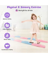 Colorful Kids Wavy Balance Beam with Textured Surface and Non-slip Foot Pads