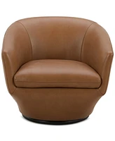 Hemky Leather Swivel Chair, Created for Macy's