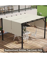 Uv-Blocking Splashproof Pergola Canopy for 10'x11.8' Shelters