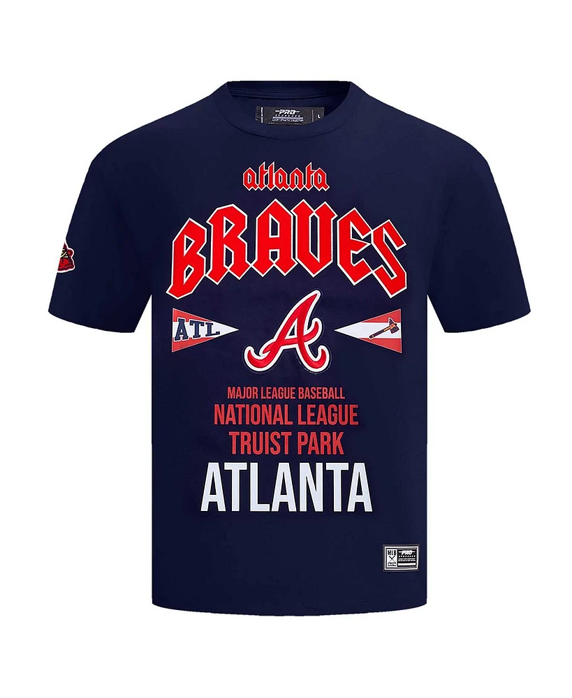 Pro Standard Men's Navy Atlanta Braves Oversized City Tour T-Shirt