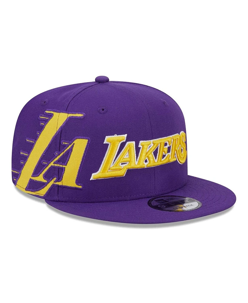 New Era Men's Purple Los Angeles Lakers Side Logo 9FIFTY Snapback Hat