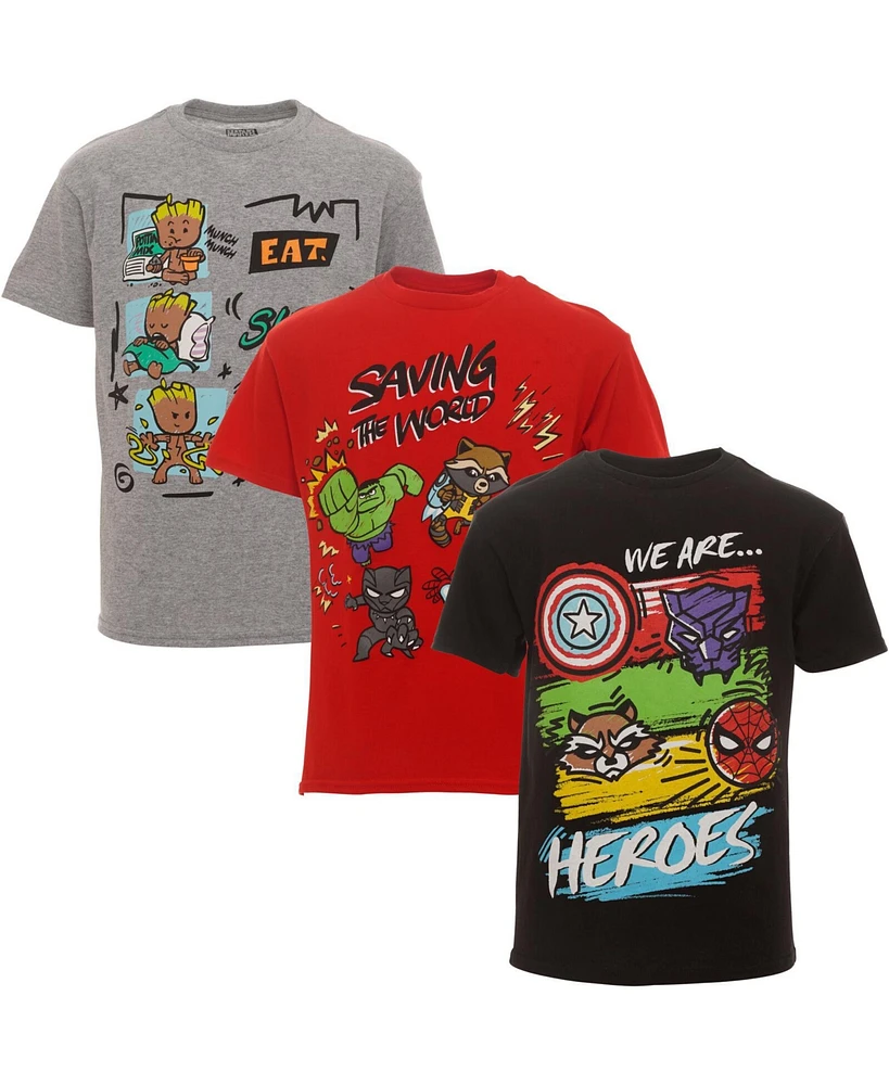 Avengers Boys Marvel 3 Pack T-Shirts