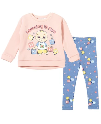 CoComelon Baby Girls Jj Sweatshirt and Jogger Pants Set