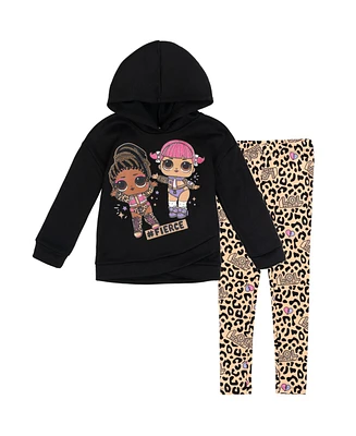 L.o.l. Surprise! Little Girls Pullover Fleece Hoodie and Leggings Outfit Set