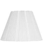 Springcrest Hardback Knife Pleated Empire Lamp Shade Brussels White Large 9" Top x 17" Bottom x 12.25" Slant x 11.75" High Spider with Replacement Har