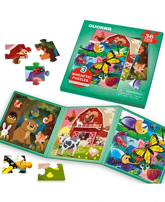 Quokka 20/24/36 Pcs Travel Magnetic Puzzles for Toddlers 3-5