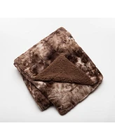 Chanasya Premium Wolf Faux Fur Throw Blanket - Soft, Fuzzy Sherpa & Minky For Bed or Couch 92" x 85” (Queen Size)