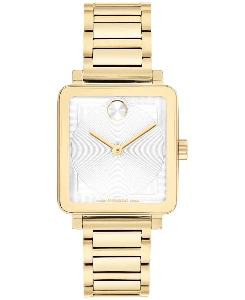 Movado Women's Bold Evolution 2.0 Swiss Quartz Ionic Plated Light Gold Steel Watch 26mm