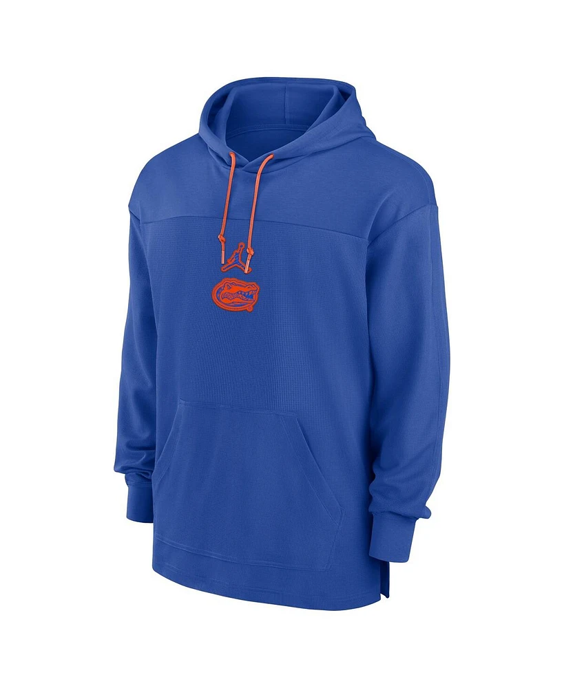 Jordan Men's Royal Florida Gators 2024/25 Sideline Jersey Performance Pullover Hoodie