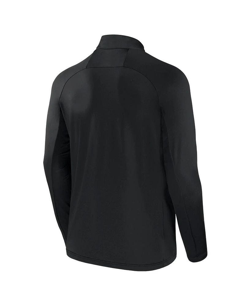 Fanatics Men's Black Olympic Games Union Bar Raglan Quarter-Zip Top