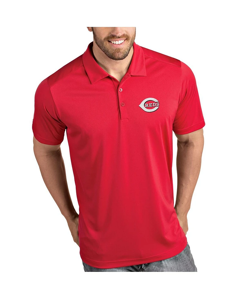 Antigua Men's Red Cincinnati Reds Tribute Polo