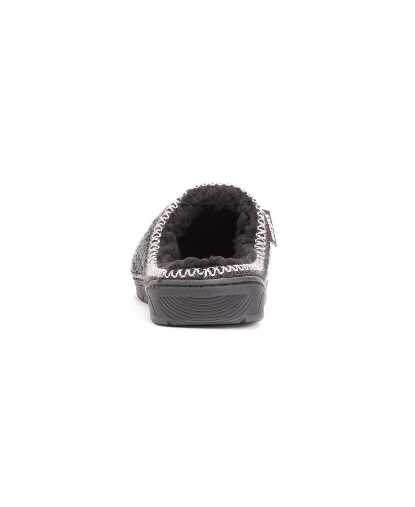 Muk Luks Men's Gabriel Clog Slippers, Black, S (8-9)