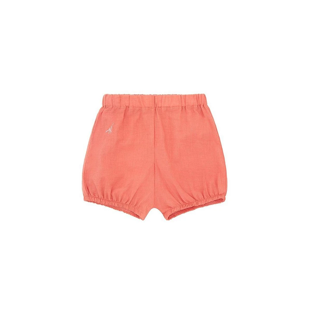 Vild House of Little Organic Cotton Woven Bloomer Shorts - Coral