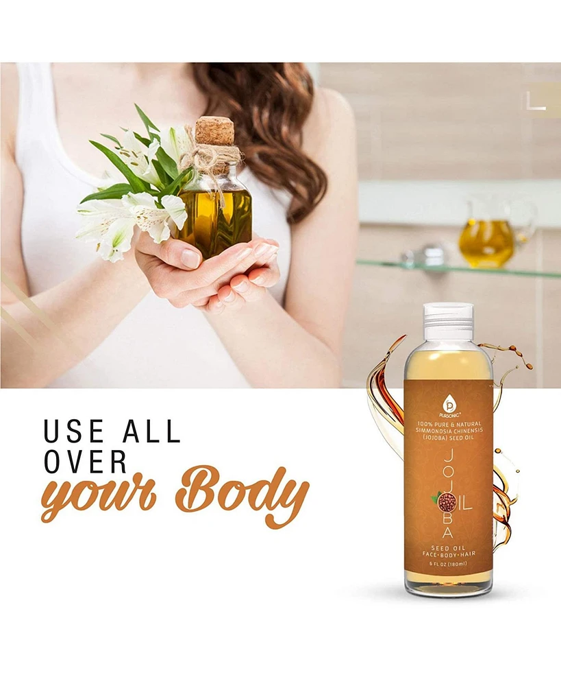 100% Pure & Natural Golden Jojoba Oil 6 Oz
