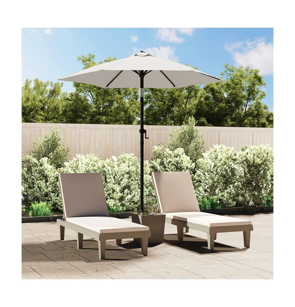 Garden Parasol Sand White 78.7"x83.1" Aluminum
