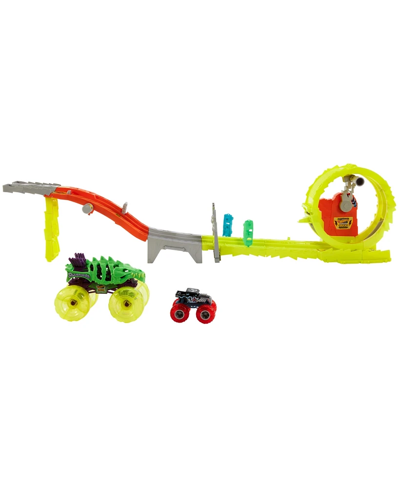 Hot Wheels Monster Trucks Race and Chase Challenge Playset