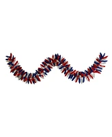 Slickblue Patriotic Garland with 50 Led Lights for Fourth of July and Memorial Day Decor