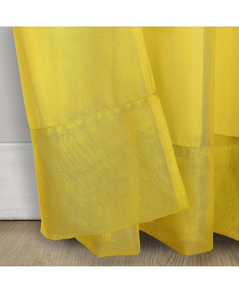Calypso Sheer Voile Rod Pocket Curtain Panel