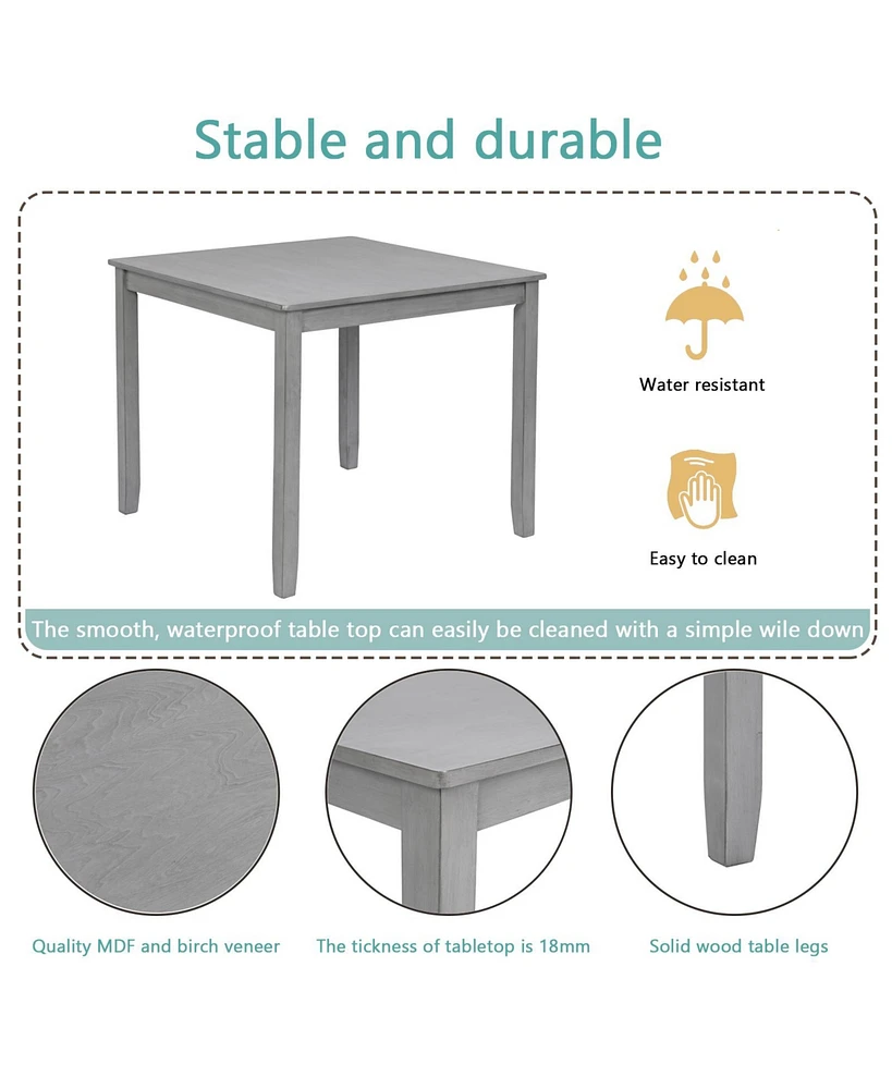 Modern 5-Piece Dining Set for Kitchen and Dining Room