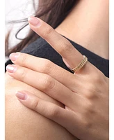 Devata Ribbed Band Ring in 14K Gold, Size 7, approx. 2.7 grams