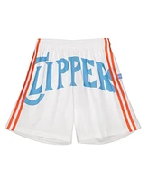 Mitchell & Ness Men's White La Clippers Blown Out Fashion Shorts