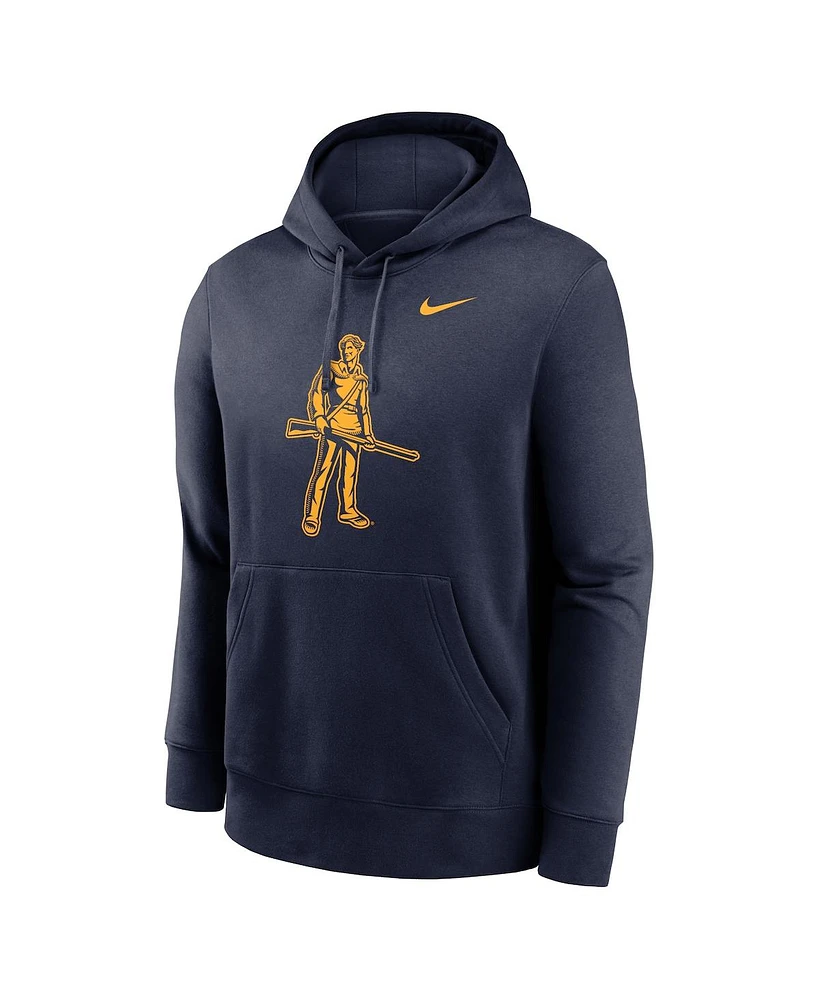 Nike Men's West Virginia Mountaineers Primetime Alternate Logo Club Fleece Pullover Hoodie