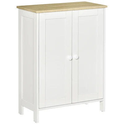 Simplie Fun White Double Door Storage Cabinet
